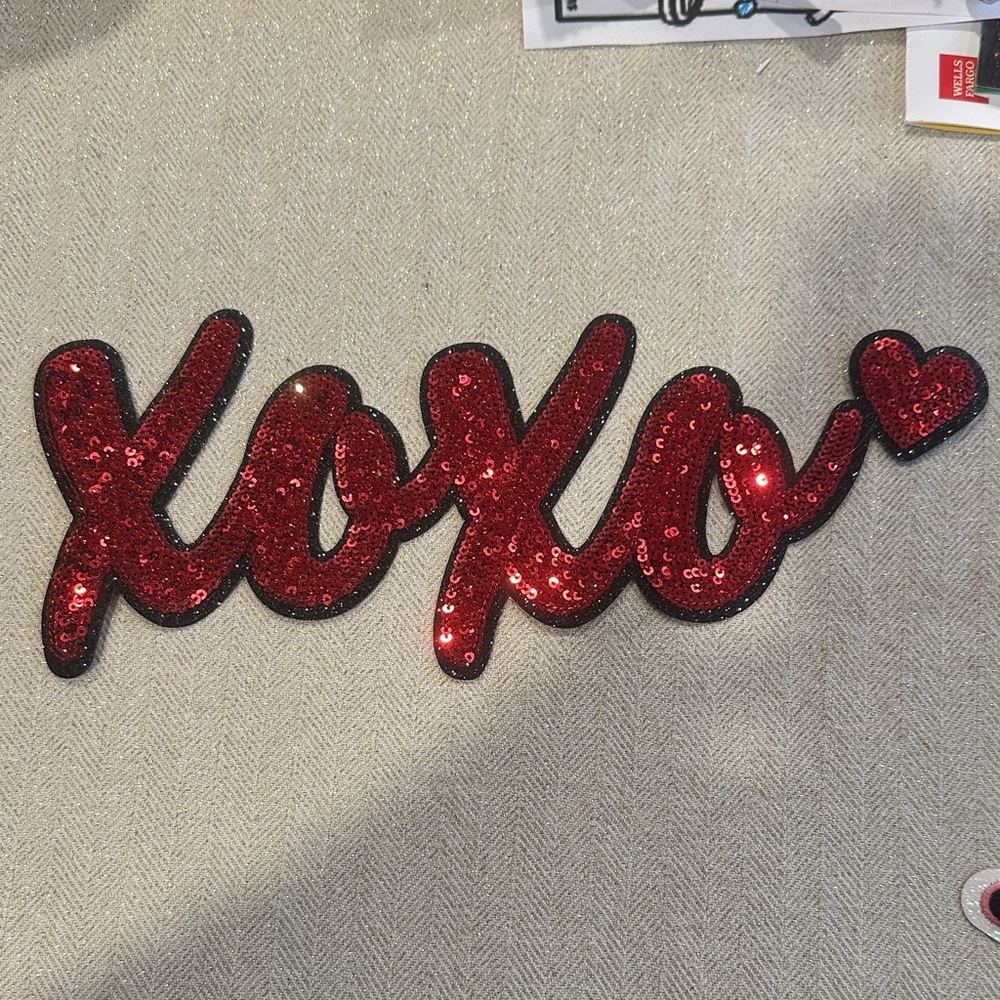 Red Sequin XOXO Patch